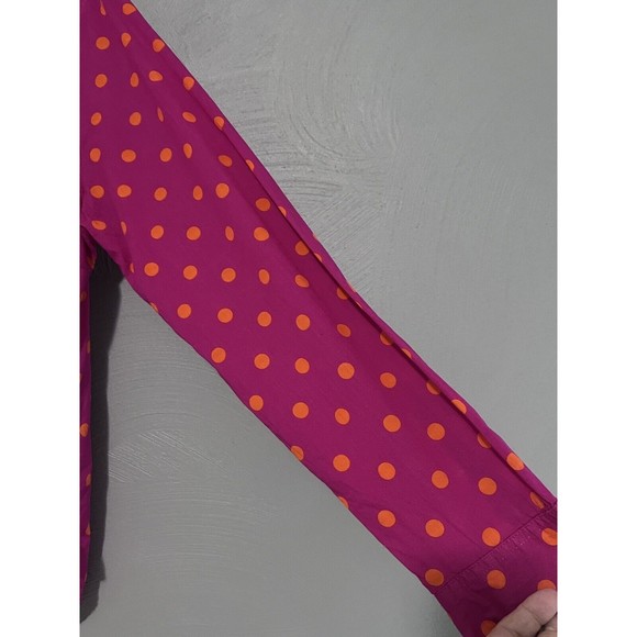 JC Penney Womens Pink & Orange Polka Dot Top w/ Floral Embroidery Button Down 1X - Picture 7 of 10